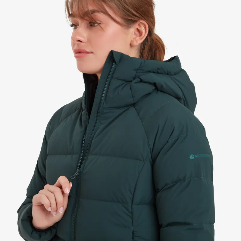 Montane Women's Tundra Hooded Down Jacket - Deep Forest-9